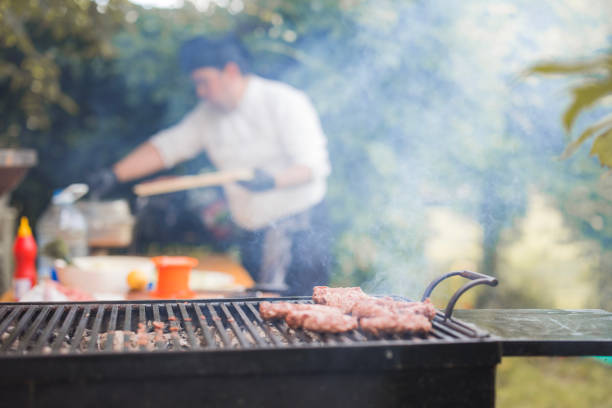 istock Meat on a barbecue grill outdoors 1498939410