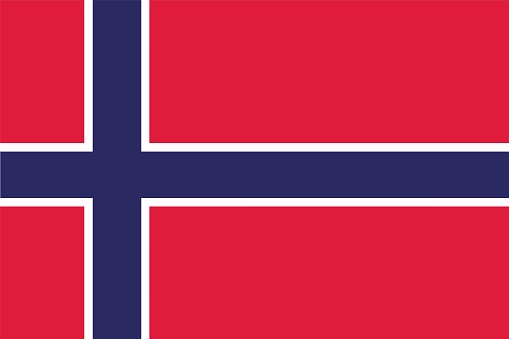 A digital render of the Norweigan flag