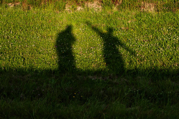 istock Shadow of two people on the grass. 1498939601