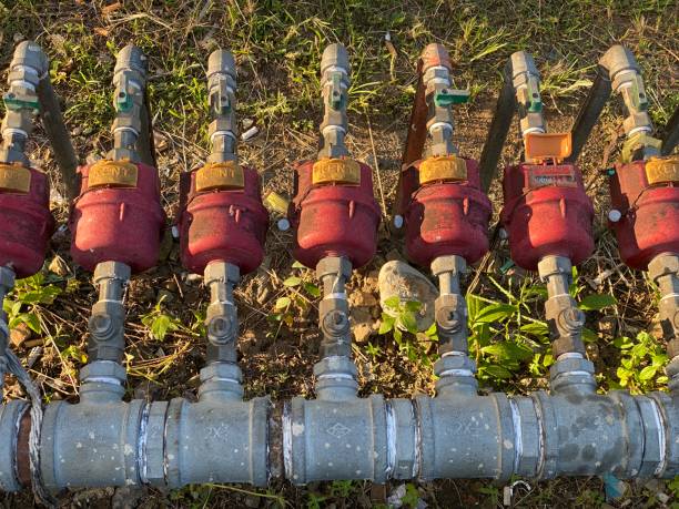 istock Several water meters. Measurement of water flow. 1498948286