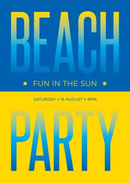 Vector illustration of Summer Beach Party template.