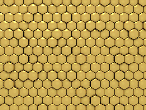 Gold honeycomb