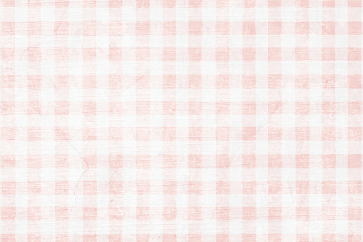Horizontal vector illustration of a Red and white chequered pattern blank empty vector backgrounds. Similar to a gingham cloth of a restaurant table cloth. Can be used as gift wrapping paper sheet template, wallpaper. There is no text and no people.