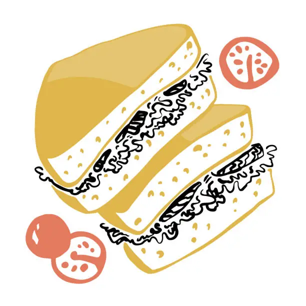 Vector illustration of Vegan Sandwich