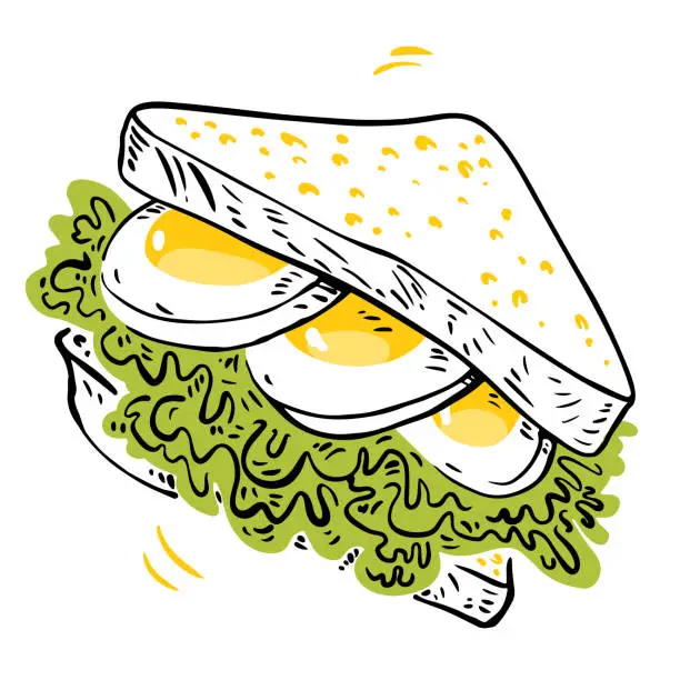 Vector illustration of Egg Sandwich