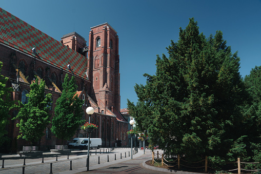St. Mary Magdalene Church in Wrocaw. Cathedral of The Polish-Catholic Church of Poland. Brick gothic church with two towers