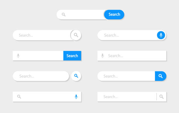 検索バーテンプレートセット。ui の検索バー。検索ボックス。ベクターイラスト。 - chrome google google chrome browser点のイラスト素材／クリップアート素材／マンガ素材／アイコン素材