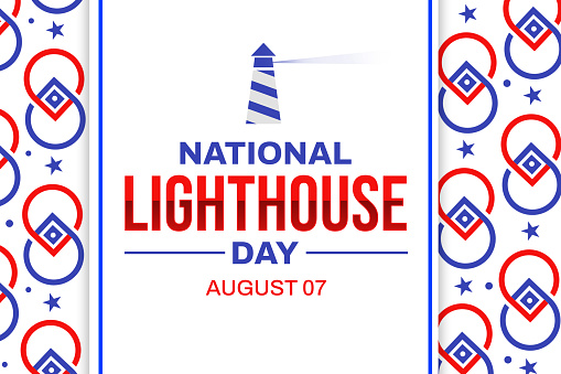 National Lighthouse Day is observed on August 7 every year in the USA. Lighthouse day backdrop