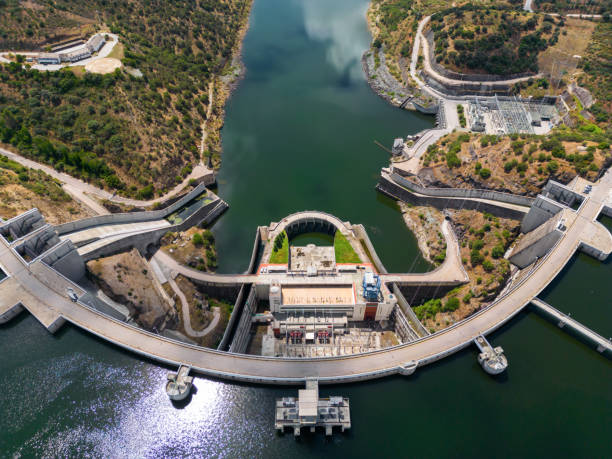 Alqueva dam stock photo