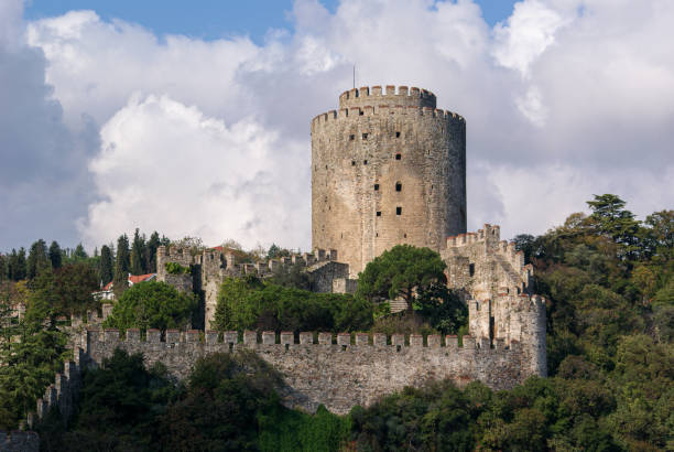 istock Low angle view of a fortress against cloudy sky 1498989229