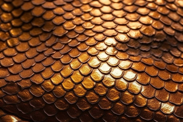 istock Abstract texture background of brown snake or dragon scales. 1498996347