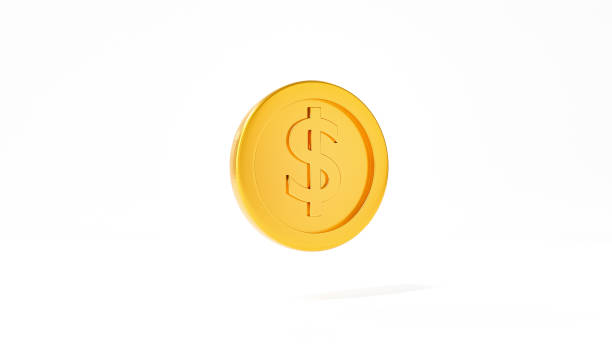 istock 3D illustration or 3D rendering golden coin isolated on white background. 1498997178