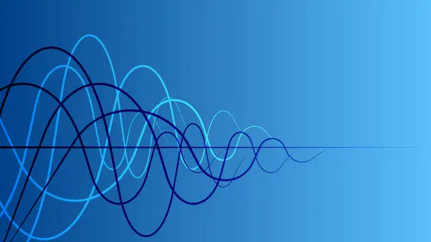 Vector illustration of Equalizer or visualization of sound waves.