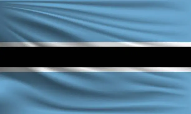 Vector illustration of Vector flag of Botswana