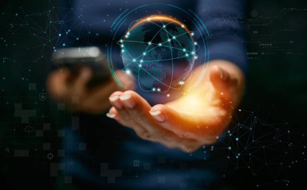 istock Technology and digital marketing metaverse. Financial and banking. Woman using mobile smartphone holding virtual Global network Internet connection on investor and customer with sale data exchange. 1499004592