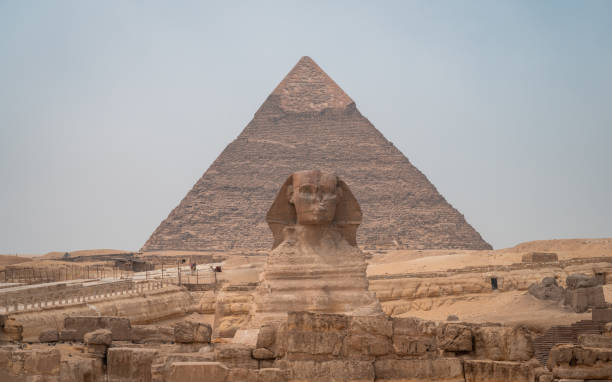 istock Panoramic view of the Sphinx with the Great Pyramid of Cheops in the background. 1499005162