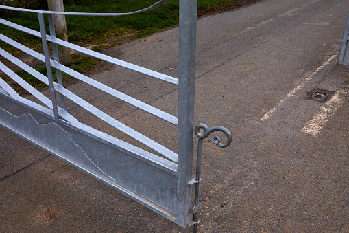 Decorative handle to farm gate stop. By Rhymers Stone. Melrose. Scotland