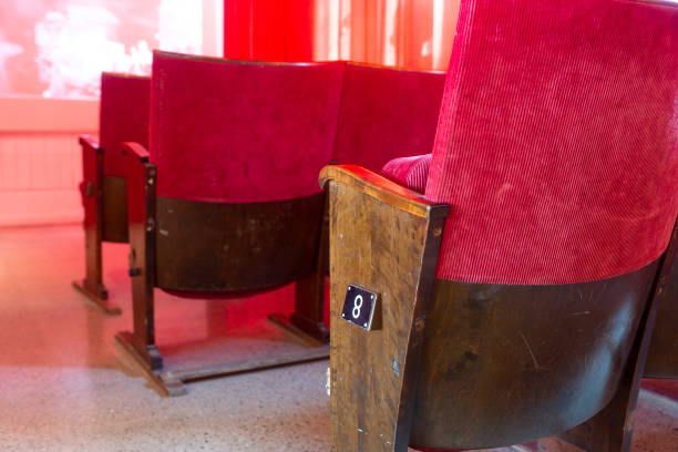 istock empty vintage numbered red cinema seats 1499006687