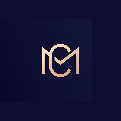 CM letters logo, monogram design
