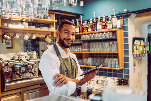 istock Portrait of a coffee bar owner 1499008446