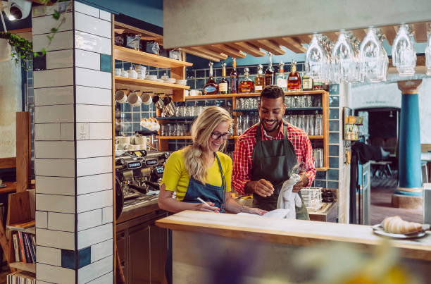 istock Portrait of a smiling coffee bar owners 1499008482
