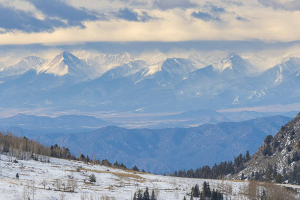 Fresh snow on the Sangre de Cristo Range of Colorado