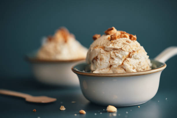 istock Caramel Ice Cream with Topping 1499020344