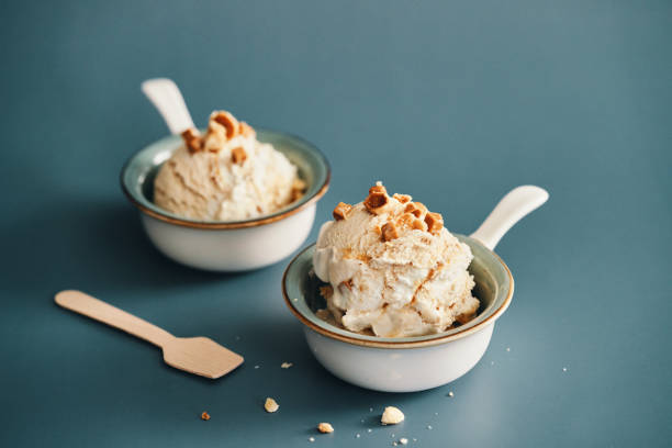 istock Caramel Ice Cream with Topping 1499020347