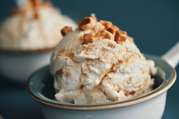 istock Caramel Ice Cream with Topping 1499020348