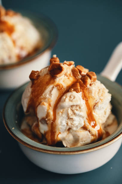istock Caramel Ice Cream with Topping 1499020361