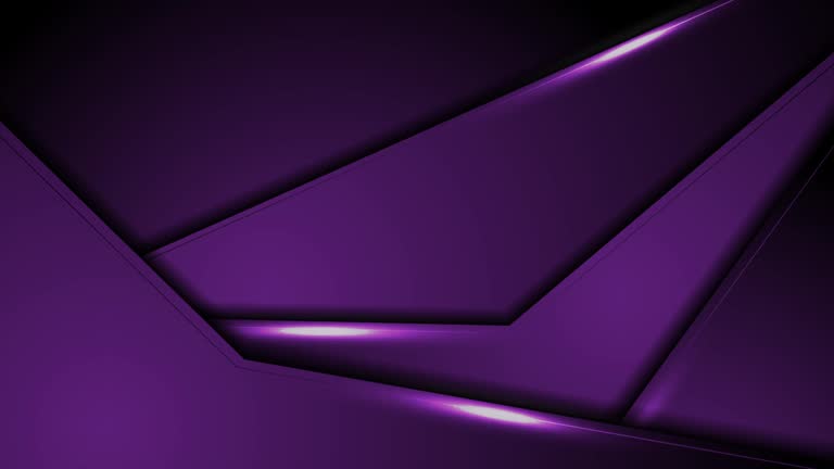 Glowing violet abstract motion background with neon laser lines