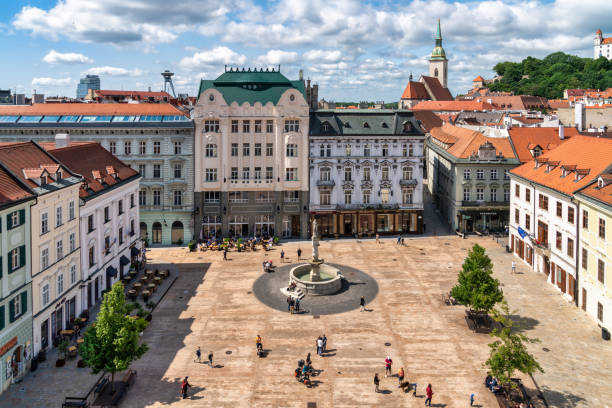 Bratislava cityscape stock photo