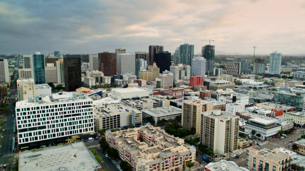 istock Hazy Morning Sunlight in Downtown San Diego - Aerial 1499030409