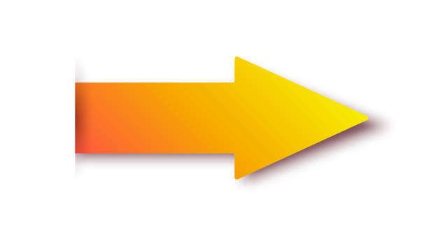 istock Straight pointed arrow icon. Yellow arrow pointing to the right. Yellow direction pointer 1499031750