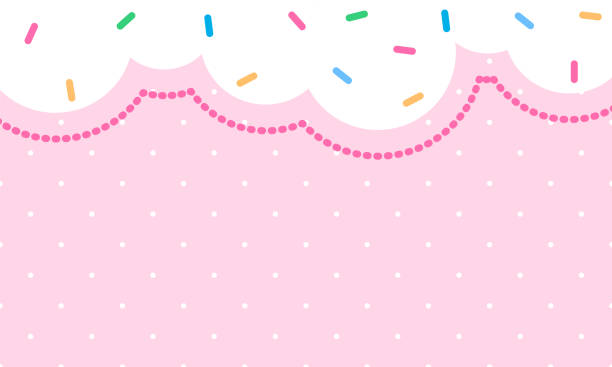 ilustrações de stock, clip art, desenhos animados e ícones de pink abstract background. decoration banner themed lol surprise doll girlish style. invitation card template. colorful confetti sprinkle pattern wallpaper background - pink background frame femininity pink