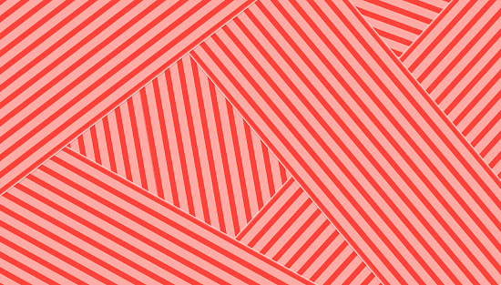 Geometric Diagonal Stripes - Abstract Background of Multi-layered Parallel Lines Orange Modern Layered Effect