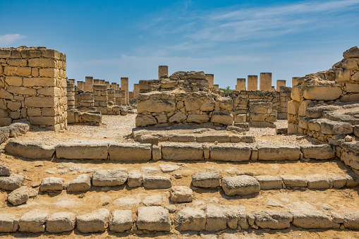 Al-Baleed Archaeological Park in Salalah, Dhofar, Oman. It is a part of the Land of Frankincense UNESCO World Heritage Site.