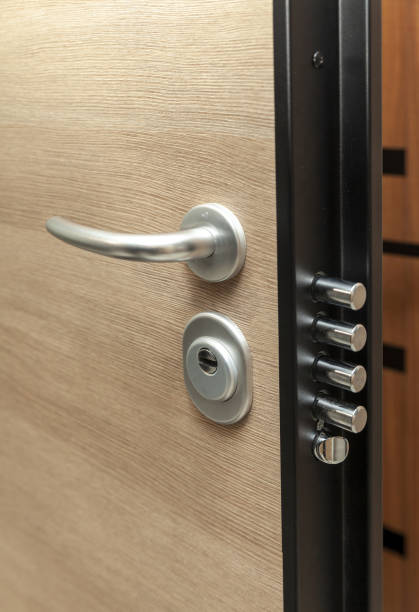 istock safety lock on the safety door 1499041430