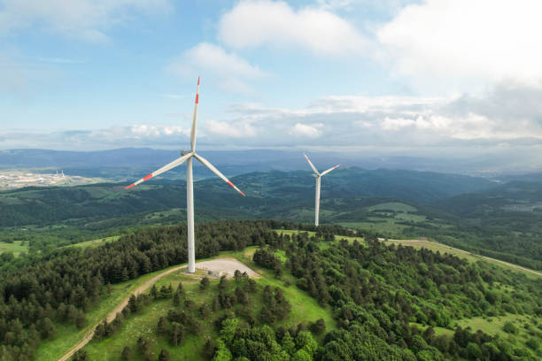 istock wind turbines in the forest area . renewable energy sources 1499043436