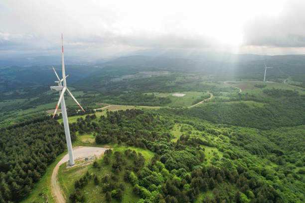 istock wind turbines in the forest area . renewable energy sources 1499043995