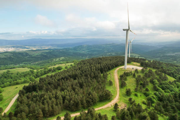 istock wind turbines in the forest area . renewable energy sources 1499044243