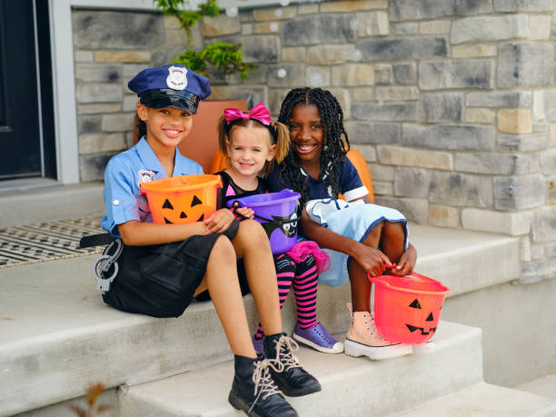 istock Halloween Trick or Treating in a Costume 1499045740