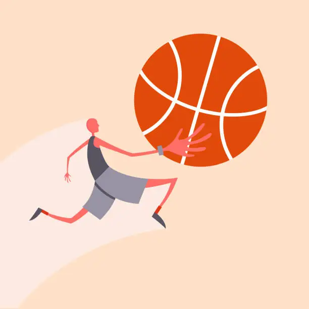Vector illustration of Basketball Player