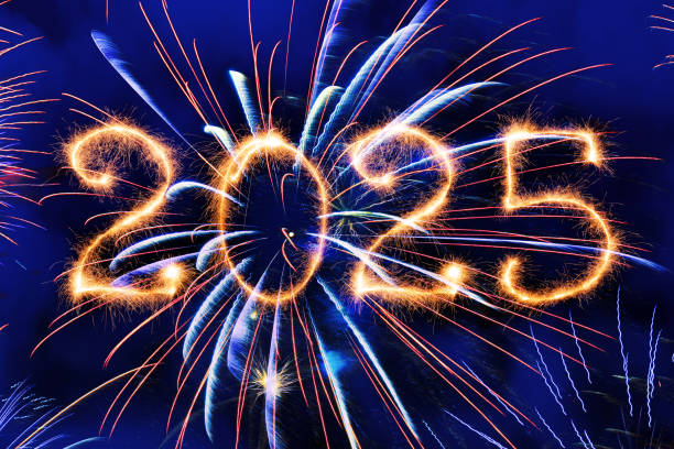 istock Sparkling New Year 2025 with fireworks 1499052001
