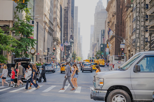 Traffic in Manhattan, New York City.