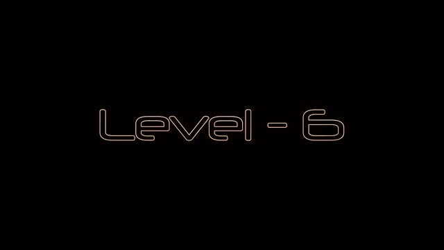Level - 6 text modern and luxury alphabet font animation on black background. k_194