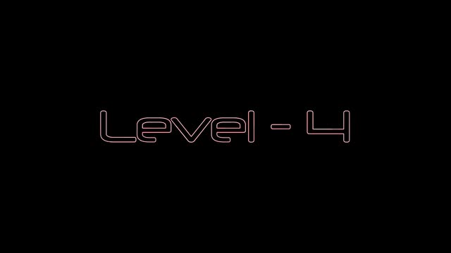 Level - 4 text modern and luxury alphabet font animation on black background. k_198