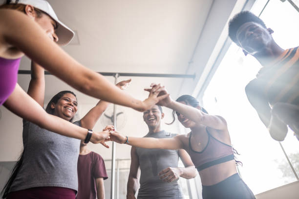 istock Young people celebrating in a dancing class at a dance studio 1499068193