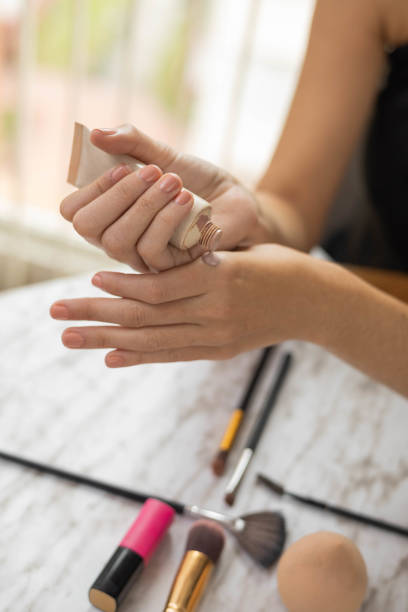 istock testing on her hand makeup, professional occupation and lifestyle, beauty with cosmetic 1499076964