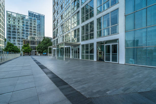 istock Empty floor and modern office building, beijing, china 1499080956
